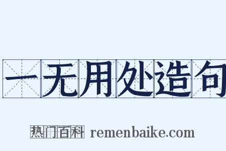 一无用处造句是什么意思的图片